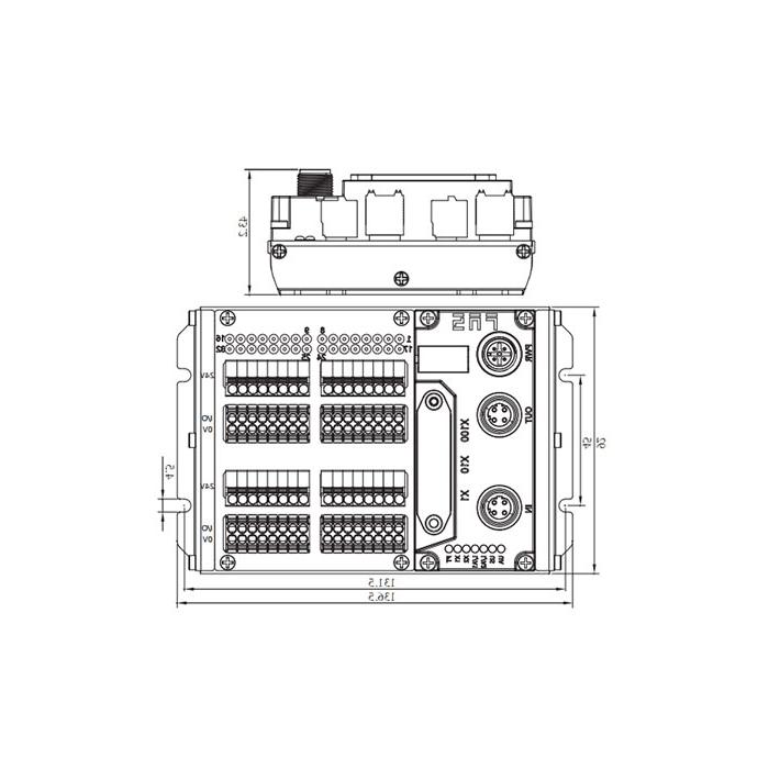 Modbus-RTU协议、IP20、32DI、PNP、端子式、远程模块、009M33